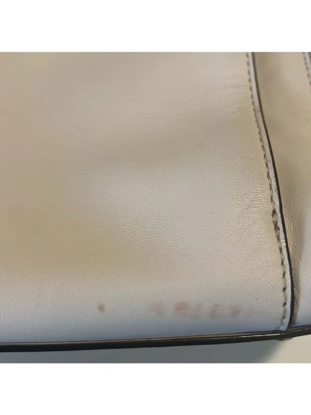 Kate Spade Ivory Leather Gold Hardware Large Tote Bag